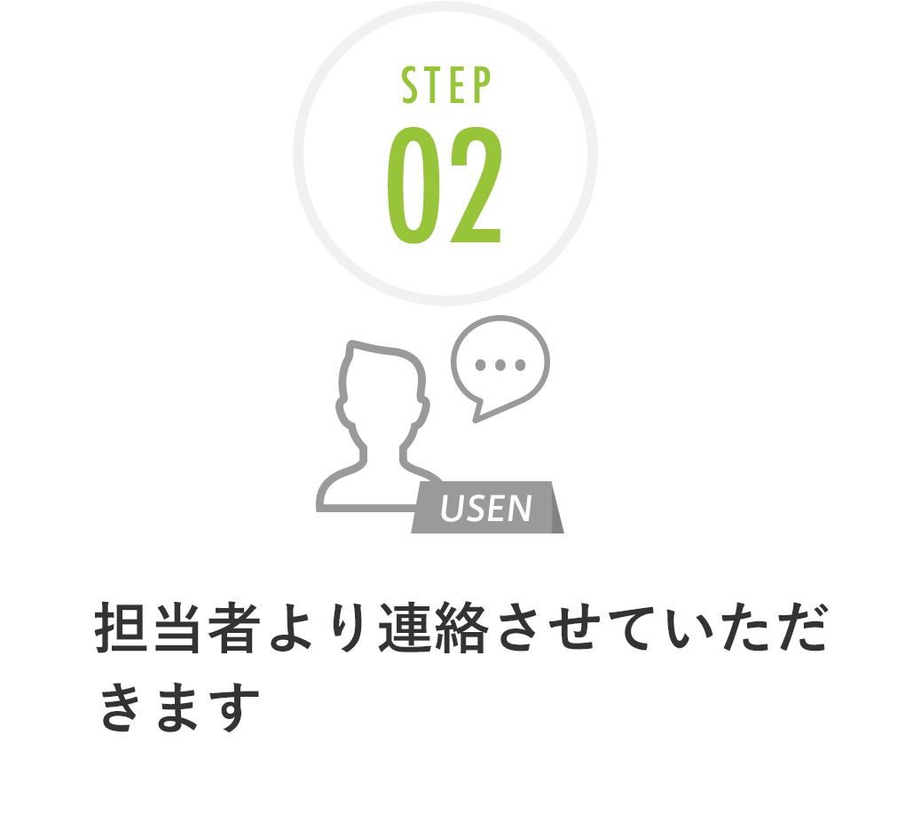 STEP2:担当者より連絡させていただきます